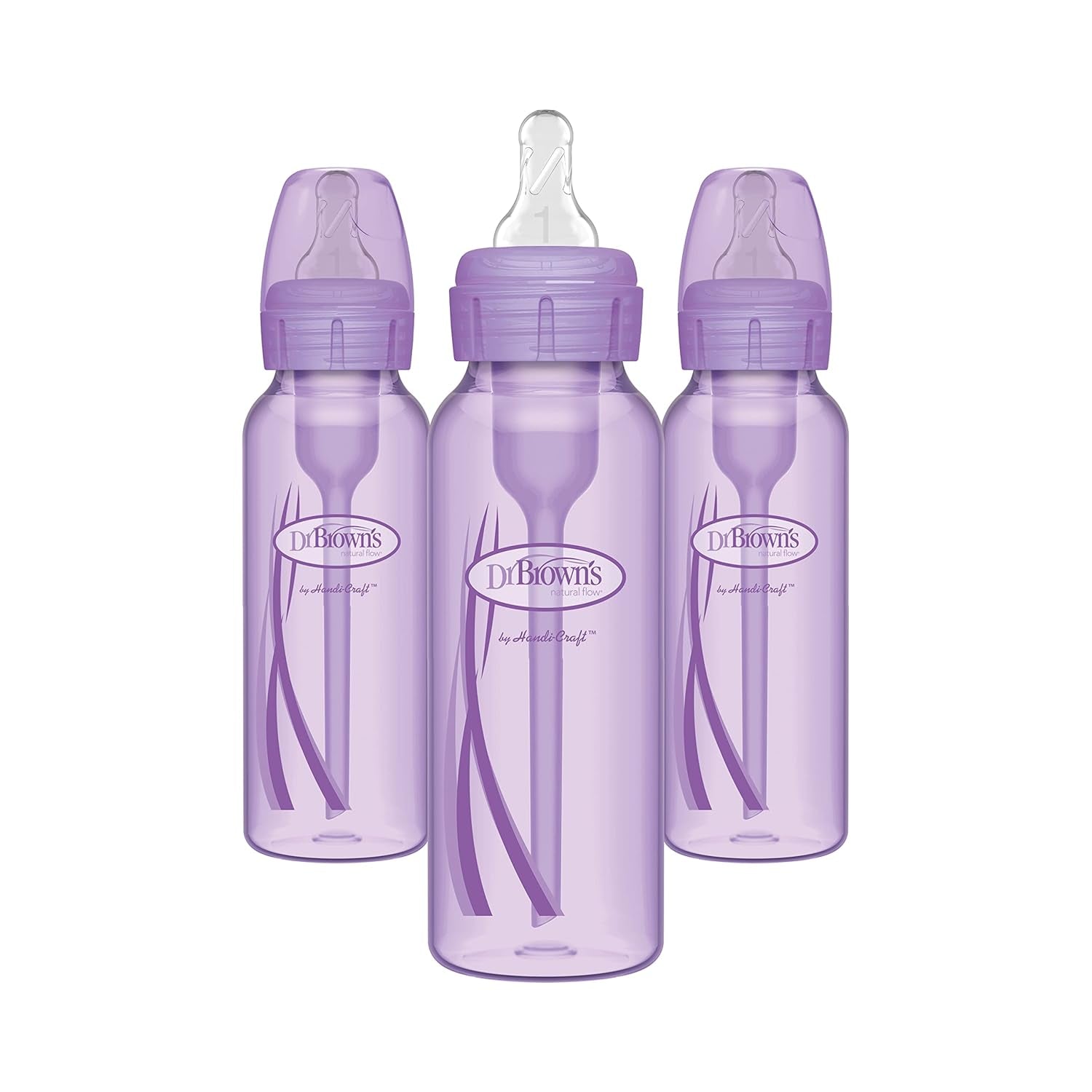 Dr. Brown'S Natural Flow Anti-Colic Options+Narrow 8Oz/250Ml Baby Bottle + Lovey Gift Set with Level 1 Slow Flow Nipples, Pink