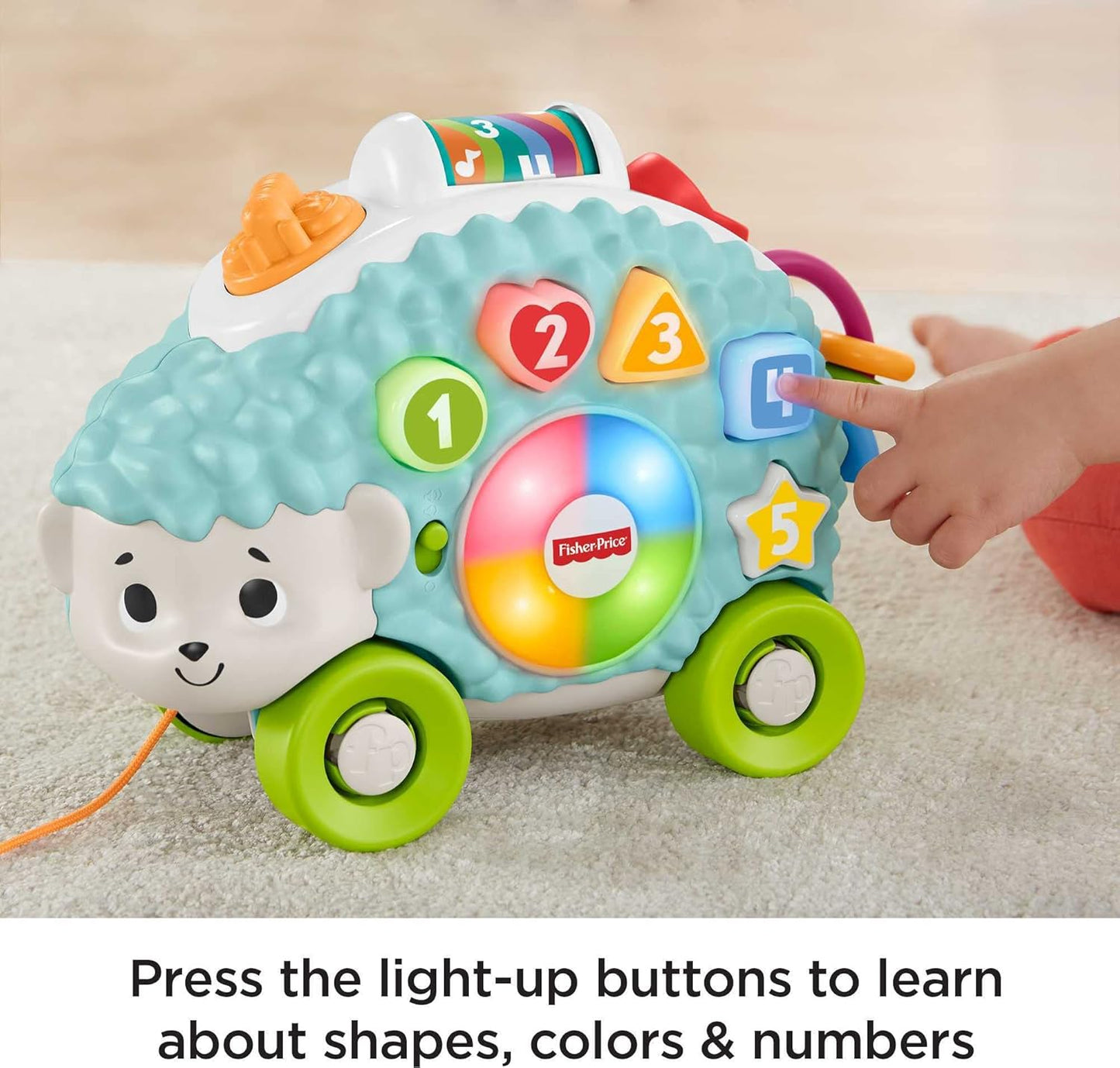 Fisher-Price Baby Learning Toy Linkimals Happy Shapes Hedgehog for Ages 9+ Months, Compatible Only with Linkimals Items