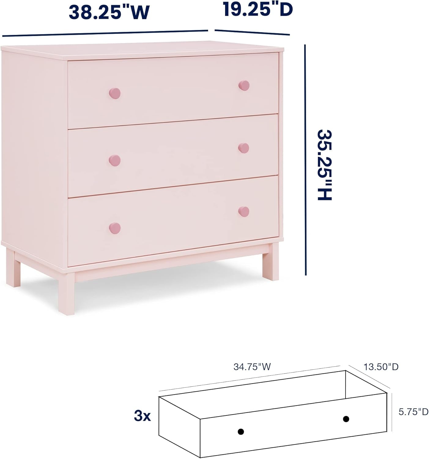 Delta Children Legacy Dresser, Bianca White