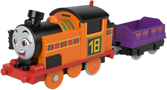 Thomas & Friends Motorized Toy Train Nia Battery-Powered Engine with Cargo for Pretend Play Preschool Kids Ages 3+ Years​