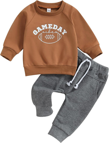 Adobabirl Toddler Baby Halloween Outfit Boy Girl Pumpkin Patch Crew Sweatshirt and Pants Set Halloween Fall Baby Clothes