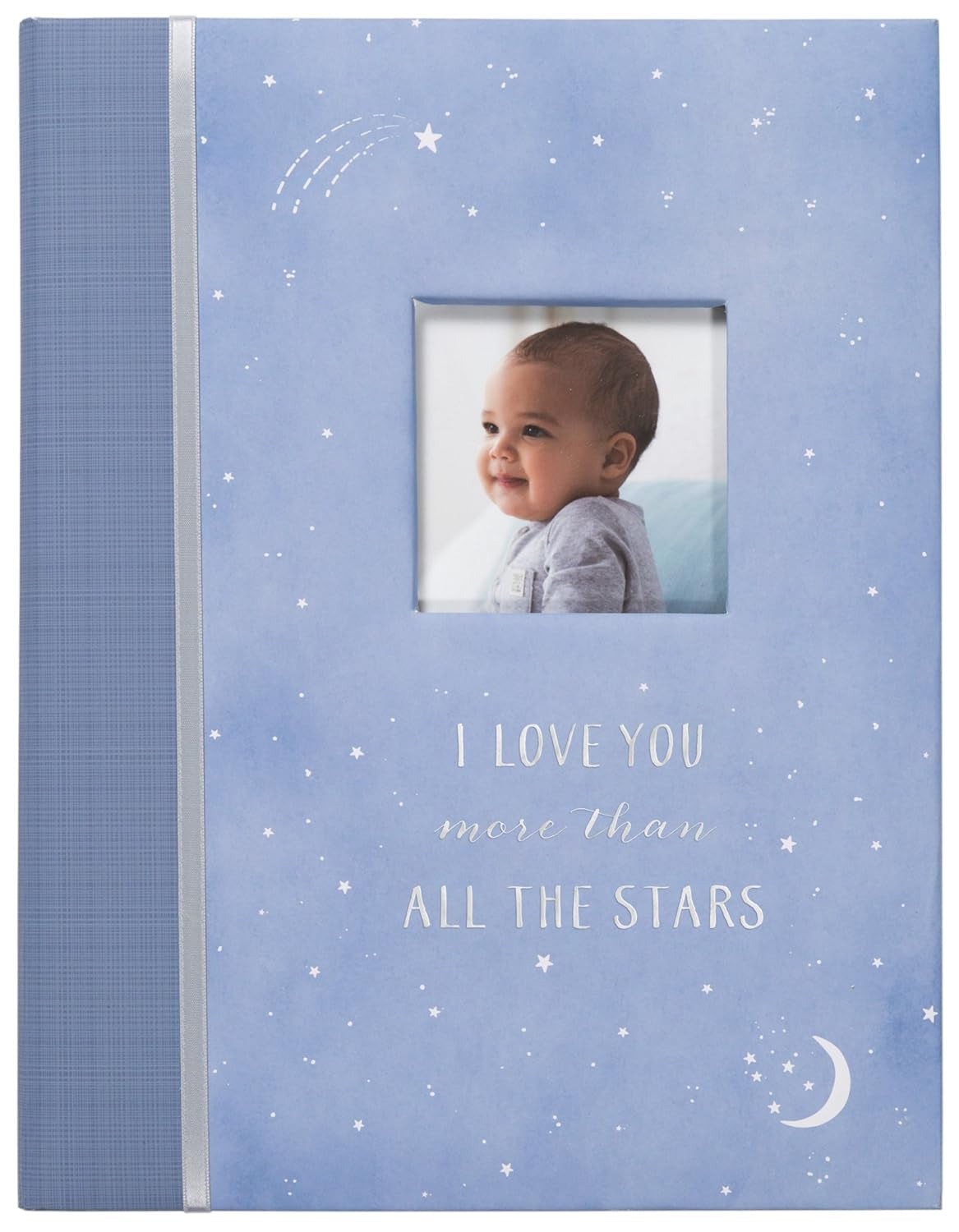 Carter'S B2-16232 Blue All the Stars Gender Neutral Baby Memory Book for Newborns, 60 Pages