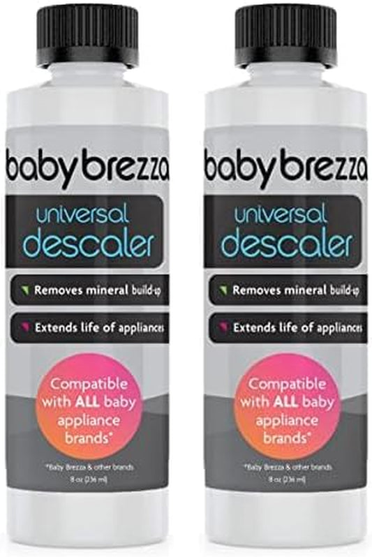 Baby Brezza Descaler 8 Oz. Made in USA. Universal Descaling Solution and Other Baby Appliances. Removes Mineral Build-Up and Extends Your Machine’S Lifespan (Pack of 2)