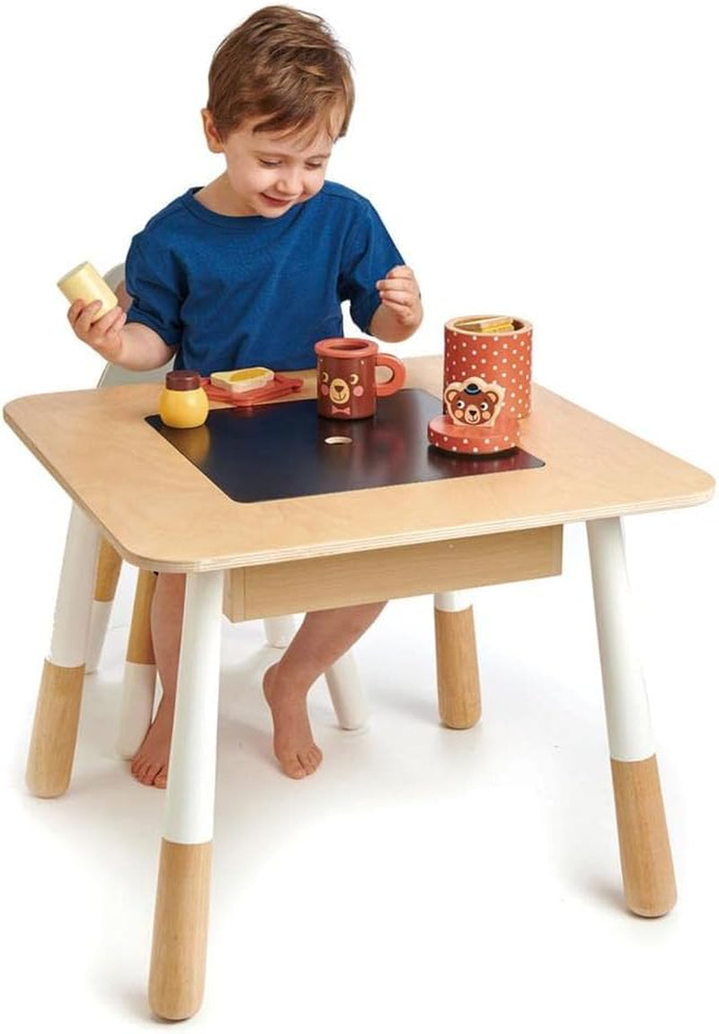 Tender Leaf Toys - Forest Table and Chairs Collections - Adorable Kids Size Art Play Game Table and Chairs - Made with Premium Materials and Craftsmanship for Children 3+ (Forest Table)