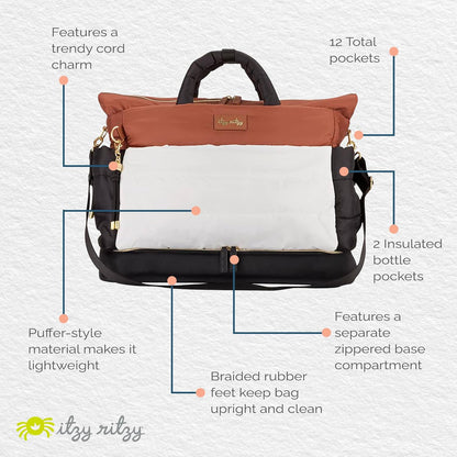 Itzy Ritzy Dream Weekender Travel Bag - Lightweight Overnight & Hospital Bag Features