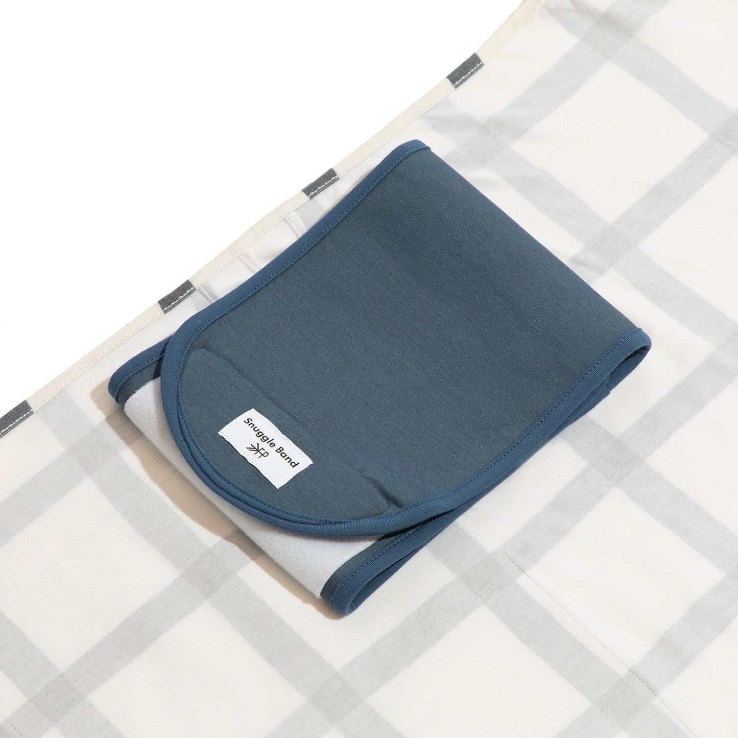 Freshly Picked Swaddle Blanket, One-Size-Fits-All, Indigo Windowpane