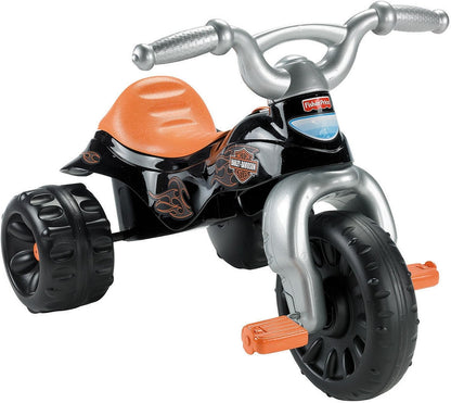 Fisher-Price Harley-Davidson Toddler Tricycle Tough Trike Toy Bike with Handlebar Grips & Storage for Preschool Kids Ages 2+ Years​ (Amazon Exclusive)