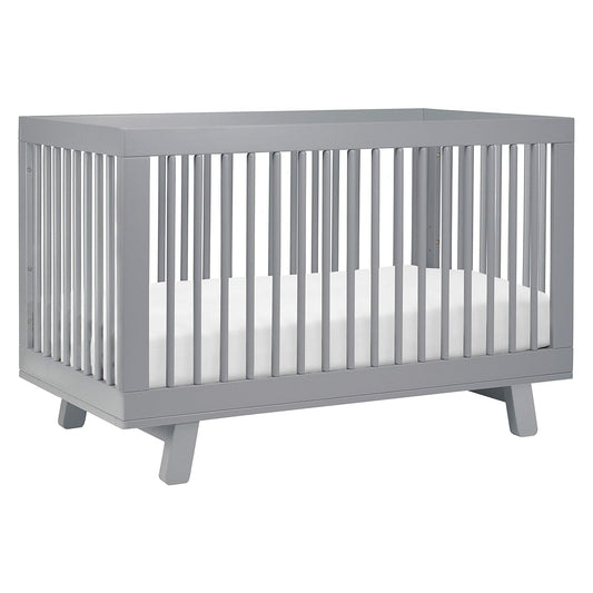 Babyletto Hudson 3-In-1 Convertible Crib with Toddler Bed Conversion Kit in Grey, Greenguard Gold Certified