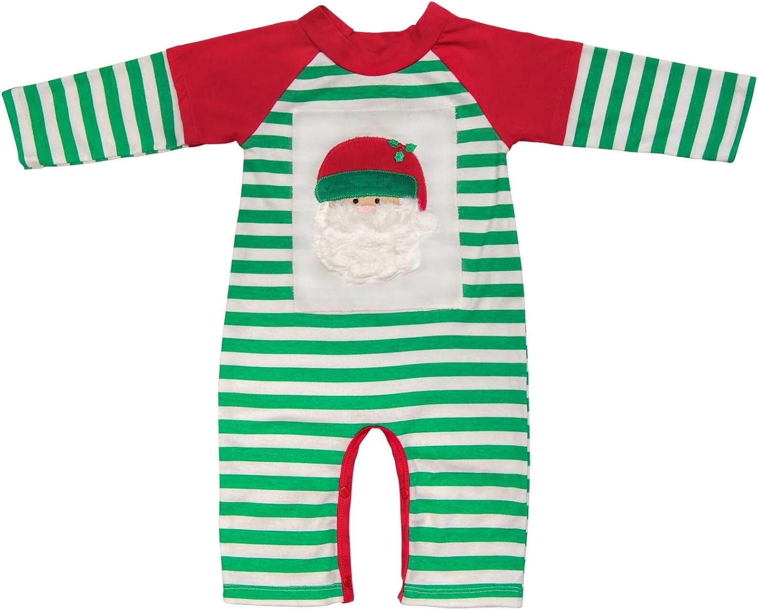 Haute Baby Santa'S Helper Cotton 3/4 Sleeve Bodysuits Baby Boy Print Romper Clothes Toddler Infant Newborn - Green