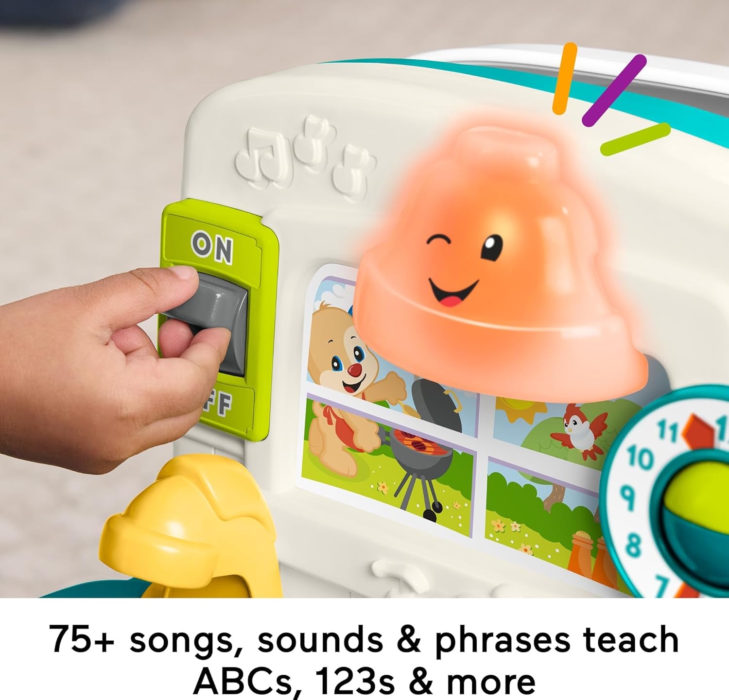 Fisher-Price Baby & Toddler Toy Laugh & Learn Learning Kitchen Playset with Music Lights & 5 Play Pieces for Kids Ages 6+ Months