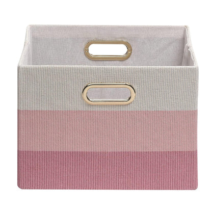 Lambs & Ivy Pink Ombre Foldable/Collapsible Storage Bin/Basket