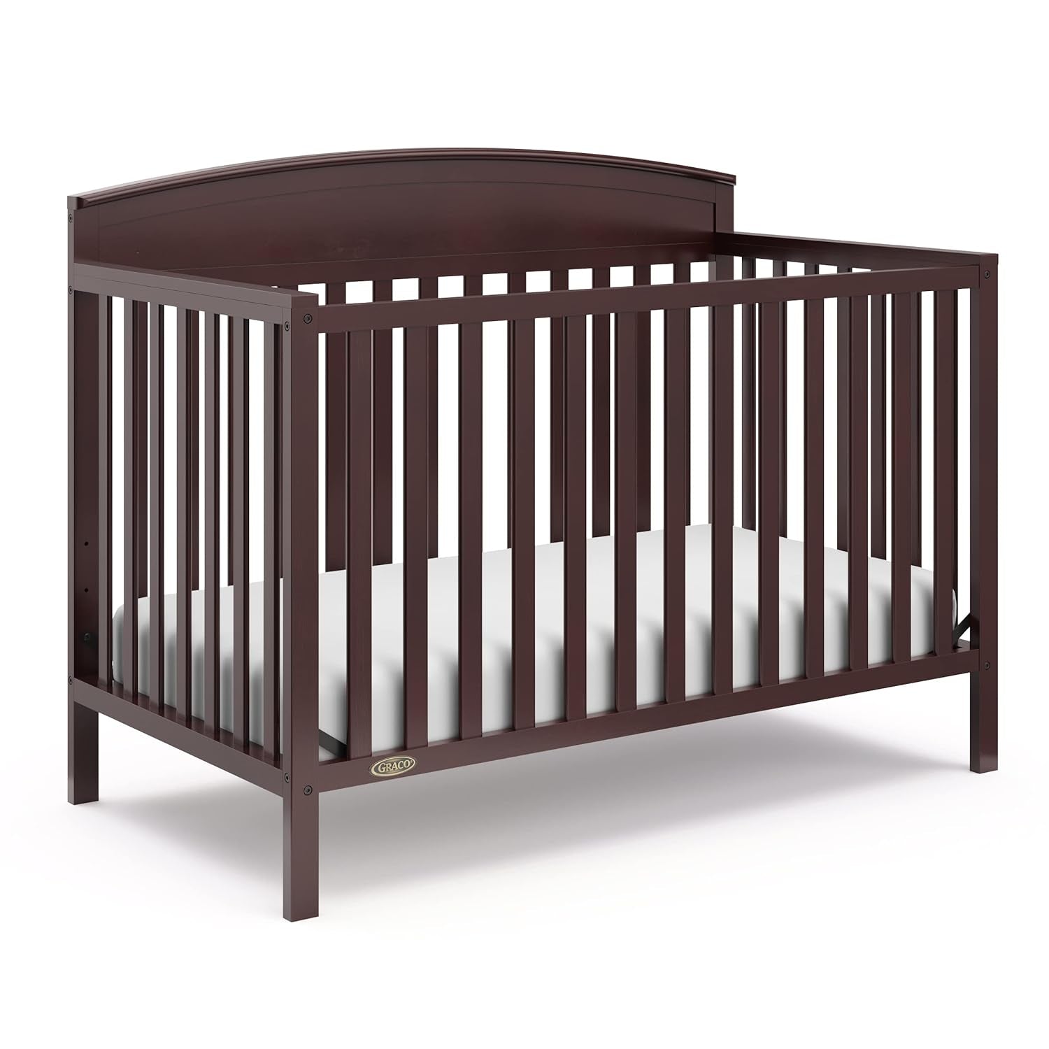 Graco Benton 5-In-1 Convertible Crib (Pebble Gray) – GREENGUARD Gold Certified, Converts from Baby Crib to Toddler Bed, Daybed and Full-Size Bed, Fits Standard Full-Size Crib Mattress