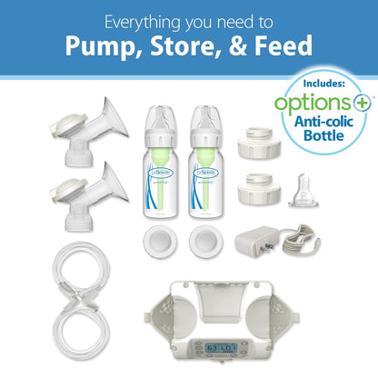 Dr. Brown'S Customflow Double Electric Quiet Breast Pump with Softshape Silicone Shields