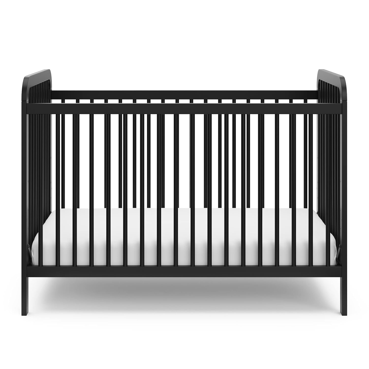 Storkcraft Pasadena 3-In-1 Convertible Crib (Black) – GREENGUARD Gold Certified, Converts to Daybed and Toddler Bed, Fits Standard Full-Size Crib Mattress, Adjustable Mattress Height