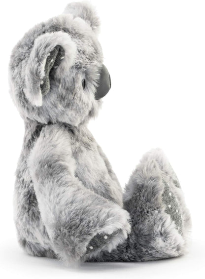 DEMDACO Polka Dot Grey Koala Plush Children'S Stuffed Animal Toy Rattle