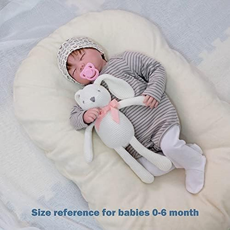 Organic Baby Toys White Bunny Rabbit Stuffed Animal 7.1"