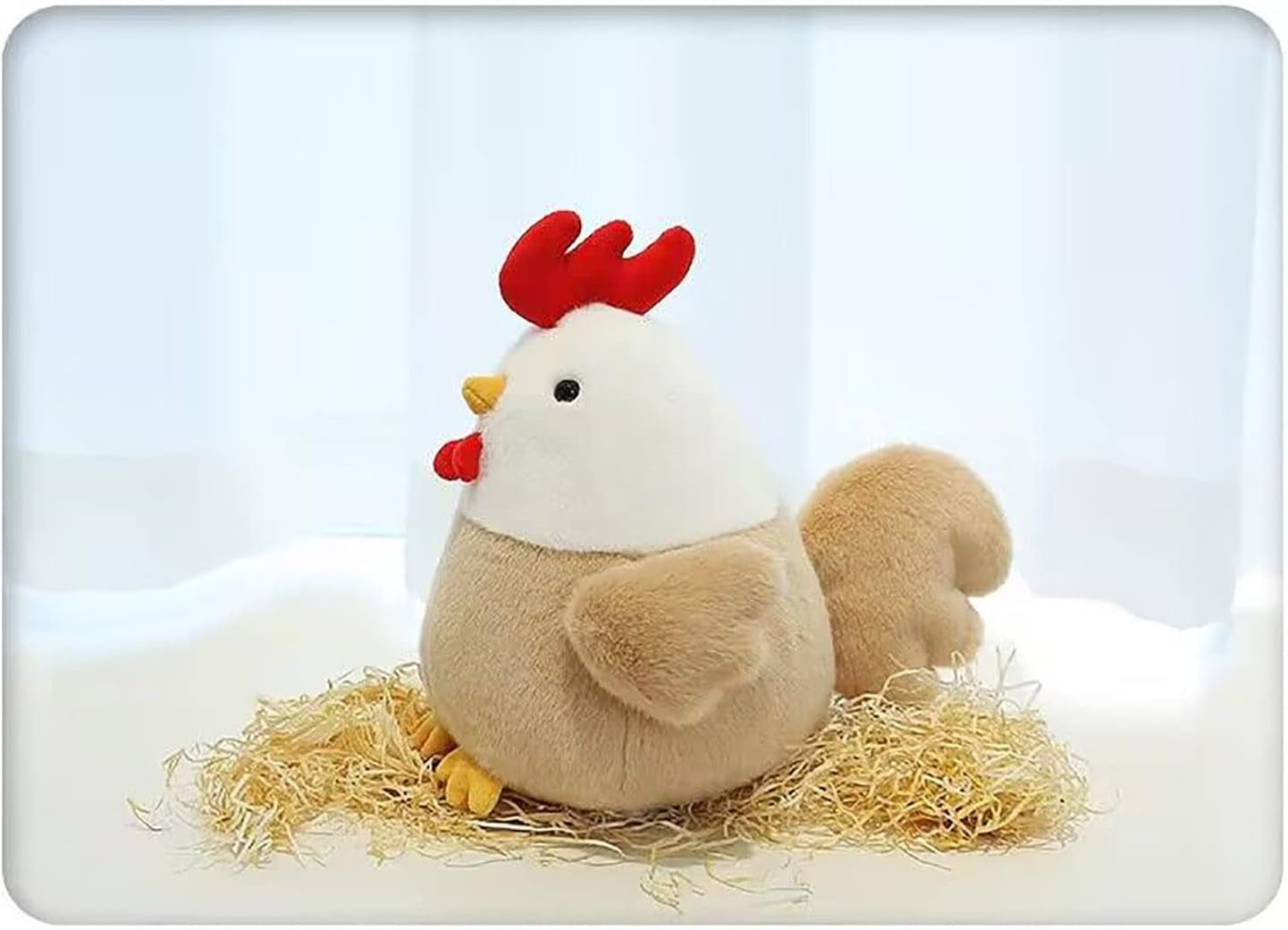 Chicken Stuffed Animal Chicken Plush Doll Toy 8 Inch for Girls Christmas (Chicken)