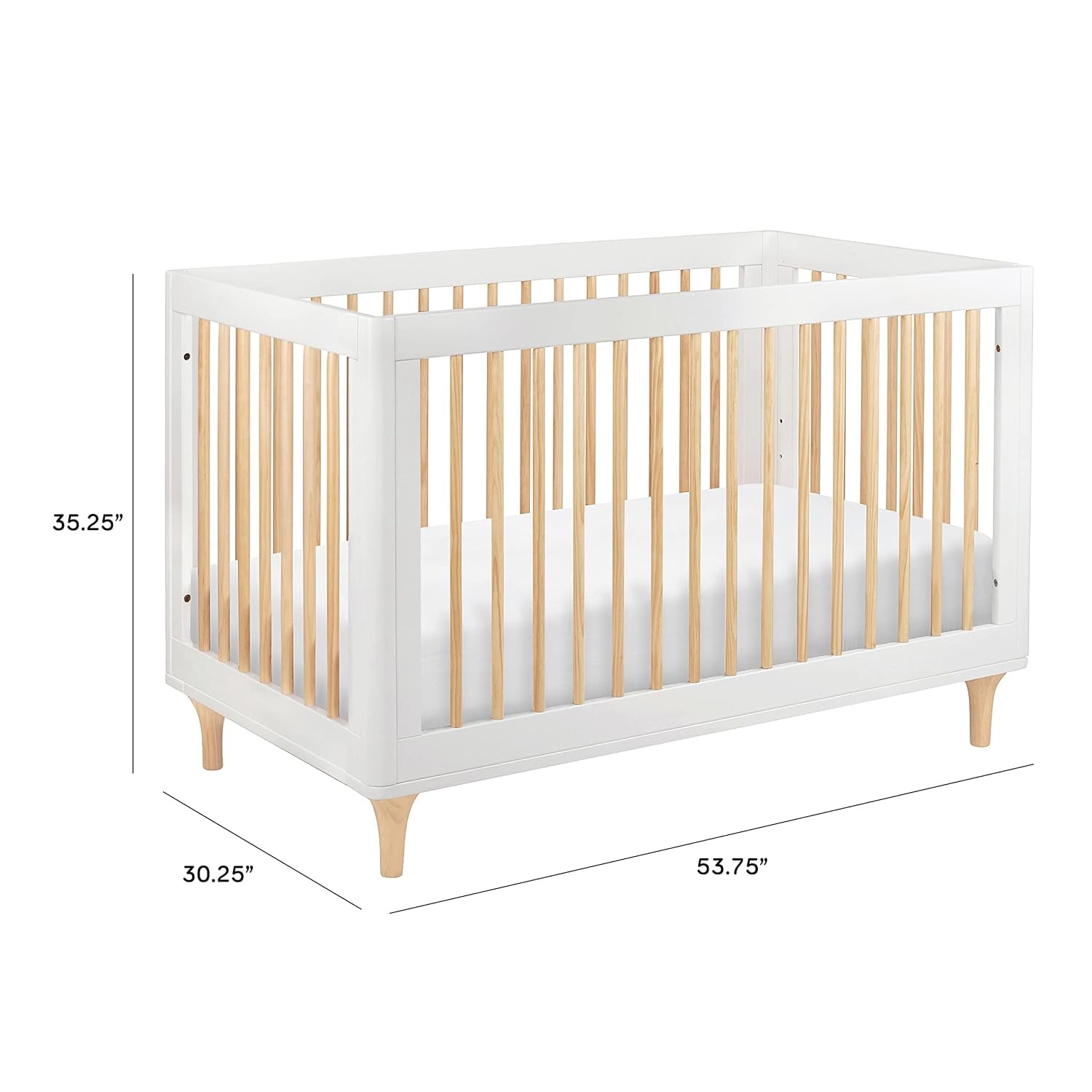 Babyletto Lolly 3-In-1 Convertible Crib with Toddler Bed Conversion Kit in Canyon/Washed Natural, Greenguard Gold Certified