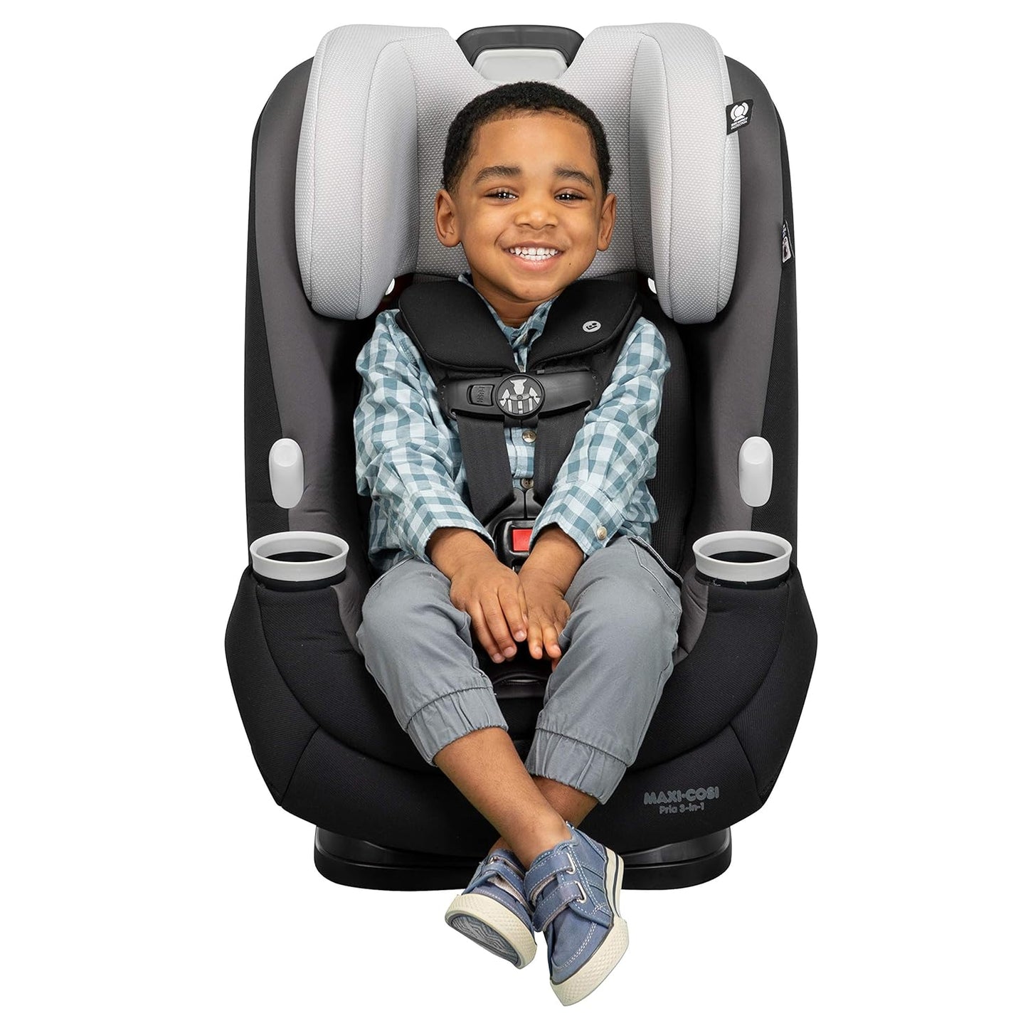 Maxi-Cosi Pria All-In-One Convertible Car Seat, Rear Facing Car Seat for Infants from 4-40 Lbs, Forward Facing Car Seat up to 100 Lbs in Booster Seat Mode, Coral Quartz