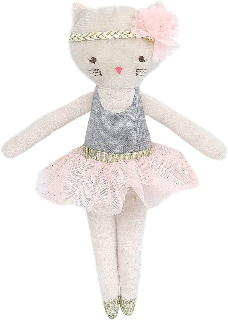 MON AMI Kacie the Kitty Ballerina Stuffed Doll – 9”, Soft Plush Animal Doll, Use as Toy or Room Decor, Great Gift for Kids of All Ages