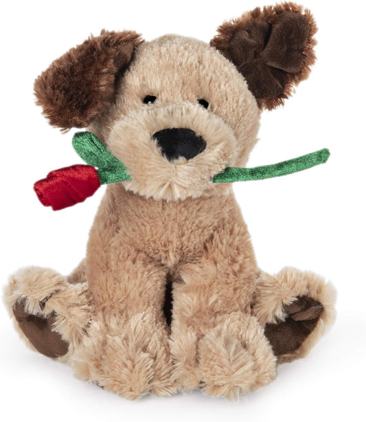 GUND Deangelo Valentine'S Day Dog Holding Red Rose Stuffed Animal Plush