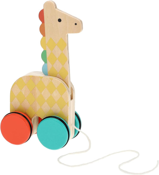 Petit Collage On-The-Go Giraffe Wooden Pull Toy