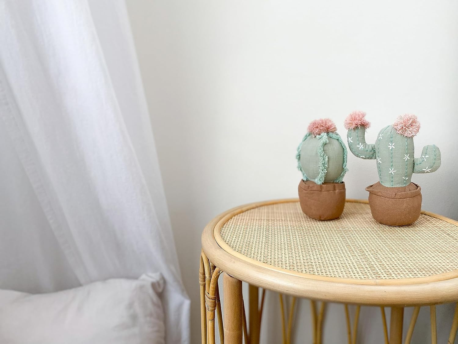 MON AMI Cactus Pot Shelf Sitter Plush Toy – 8”, 2 Pcs Assorted, Stuffed Potted Plants, Home Decoration, Succulent Plushies, Ideal Gift for Christmas