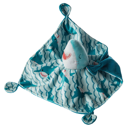 Mary Meyer Sweet Soothie Lovey Security Blanket, 10 X 10-Inches, Shark