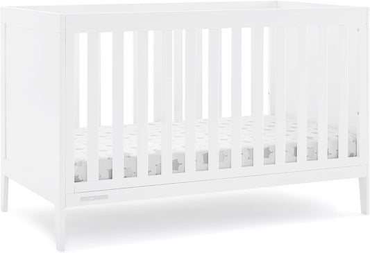 Delta Children Hayes 4-In-1 Convertible Crib - Greenguard Gold Certified, Bianca White