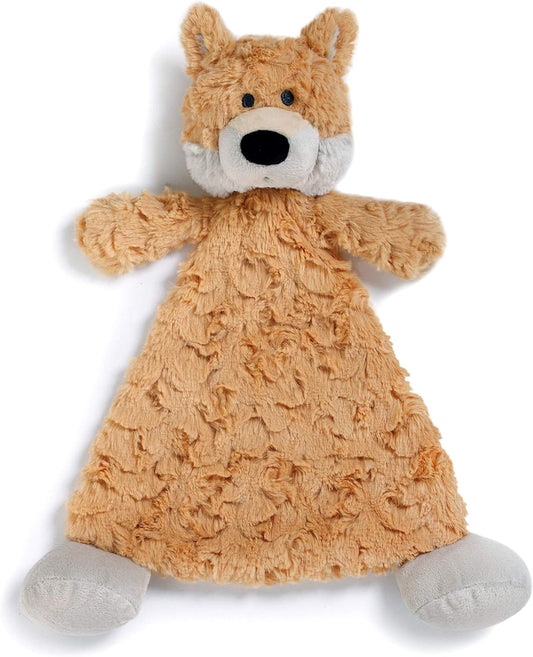 DEMDACO Fitzgerald Fox Brown Children'S Plush Rattle Blankie