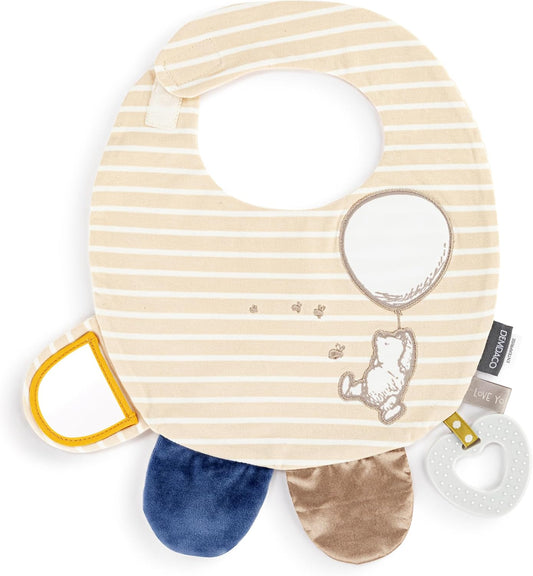 DEMDACO Mommy & Me 11.5 X 10 Inch Textured Fabric, Tactile, Teething Ring, Feeding, Activity Bib