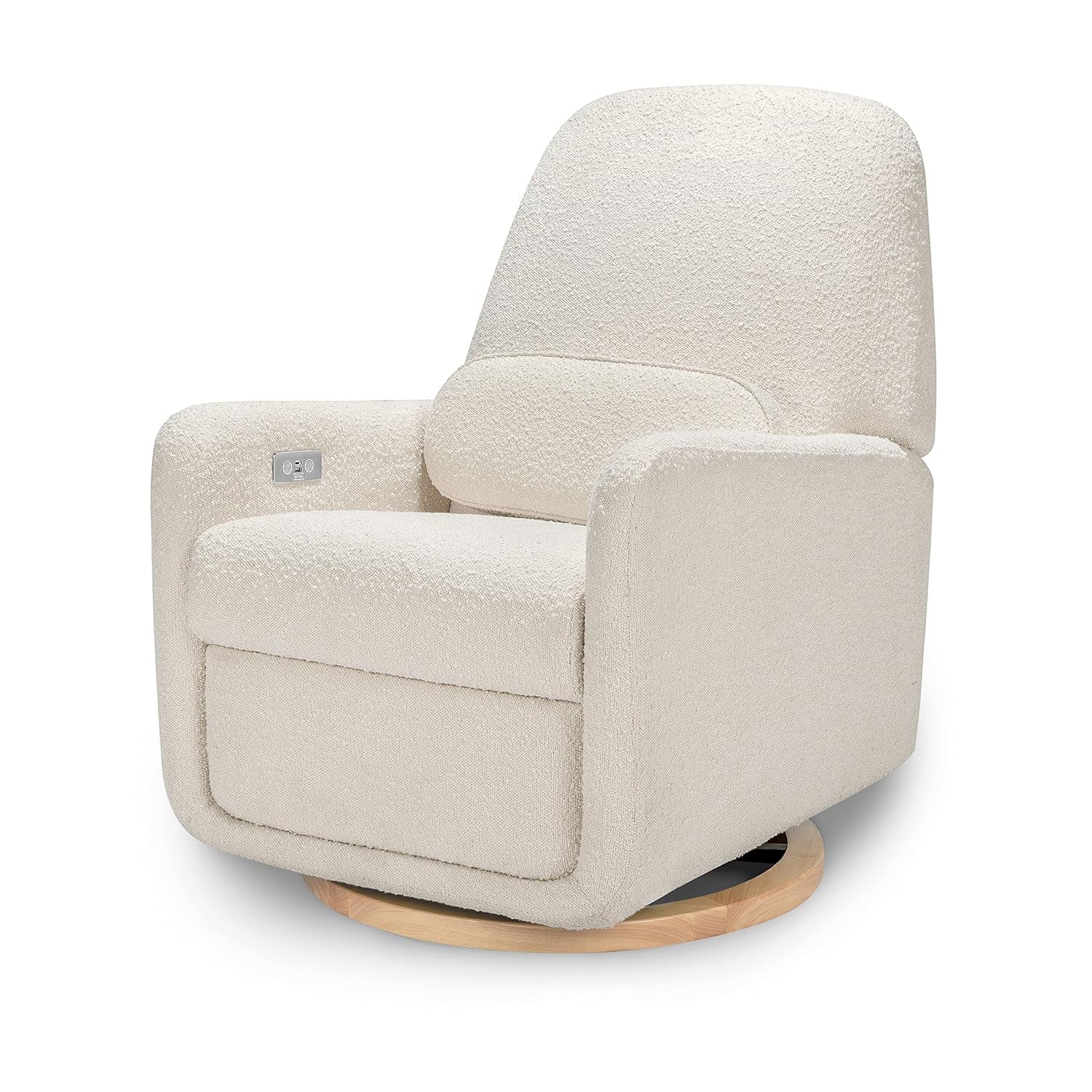 Arc Glider Recliner W/Electronic Control and USB, White Boucle