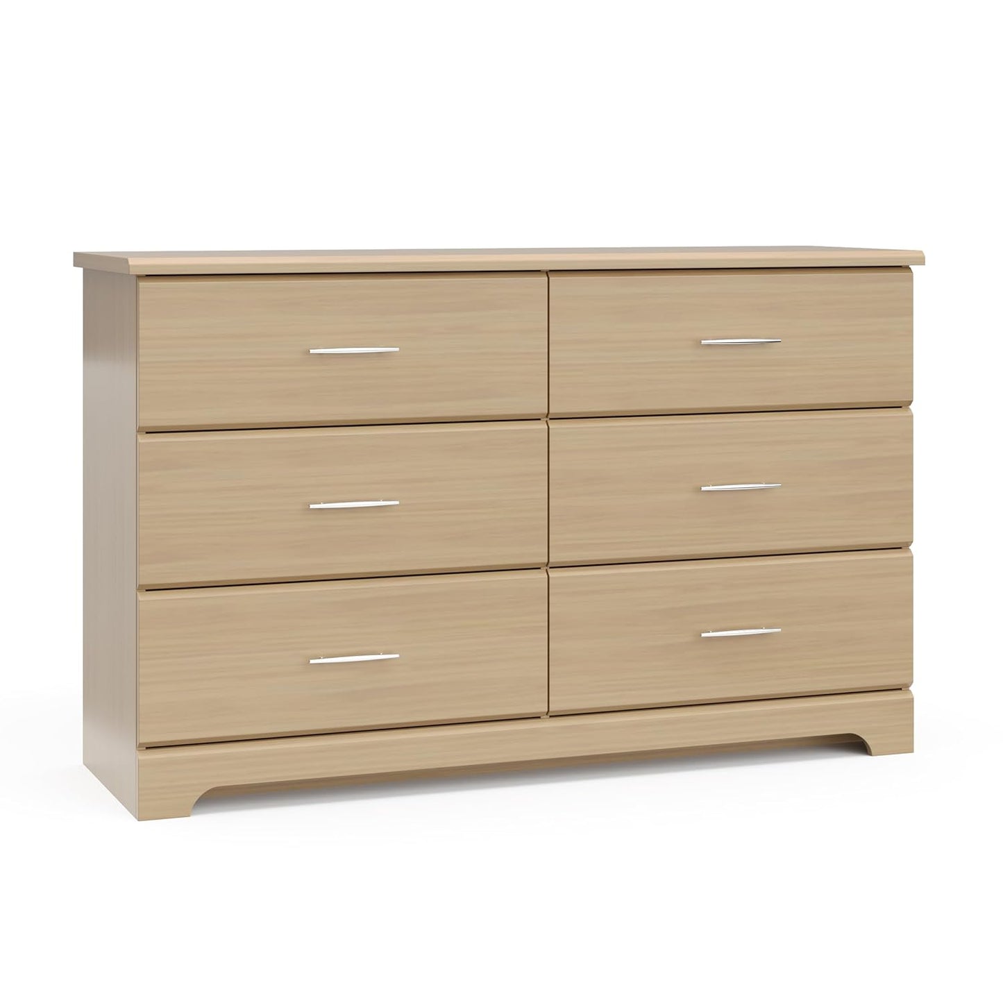 Storkcraft Brookside 6 Drawer Double Dresser (White) – GREENGUARD Gold Certified, Dresser for Nursery, Kids, Chest of Drawers