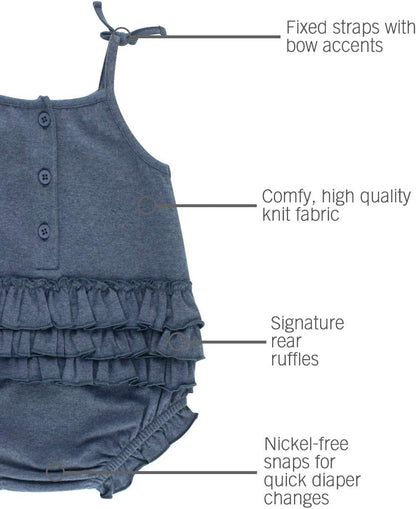 Rufflebutts® Baby/Toddler Girls Ruffle Knit Bubble Romper