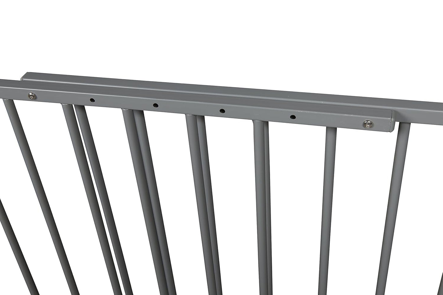 Storkcraft Easy Walk-Thru Metal Safety Gate (Gray) – 27 Inches Tall, Easy to Install, Pet-Friendly, Durable Metal Hardware, Ideal for Children and Larger Pets