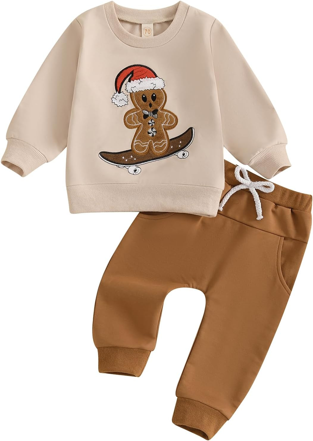 Toddler Baby Boy Girl Christmas Outfits Truck Tree Print Long Sleeve Sweatshirts Pants Fall Infant 2Pcs Clothes