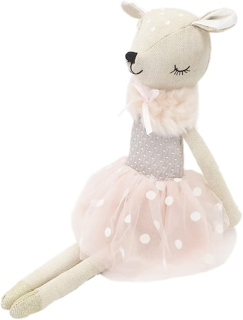 MON AMI Doe Ballerina Stuffed Doll – 17”, Designer Dress & Shawl, Plush Ballerina Doll for Girls, Use as Toy or Room Decor, Gift for Kids of All Ages