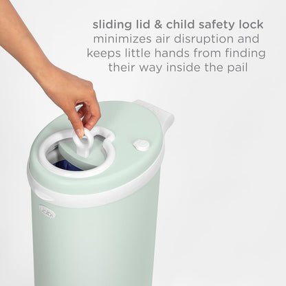 Ubbi Steel Diaper Pail, Odor Locking, No Special Bag Required, Award-Winning, Registry Must-Have, Chrome