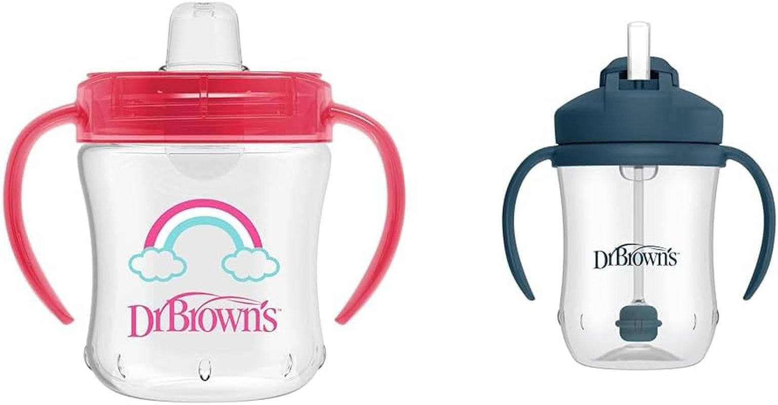 Dr. Brown'S Milestones Soft Spout Sippy Cup with Handles - Pink - 9Oz - 9M+