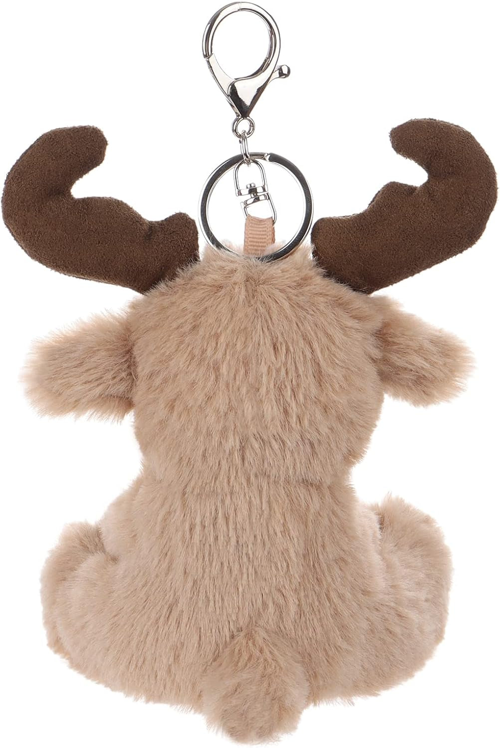 Apricot Lamb Cute Toys Plush Brown Reindeer Stuffed Animal Soft Keychain for Kids Bag, Purse, Backpack, Handbag (Smart Reindeer ，6 Inches)