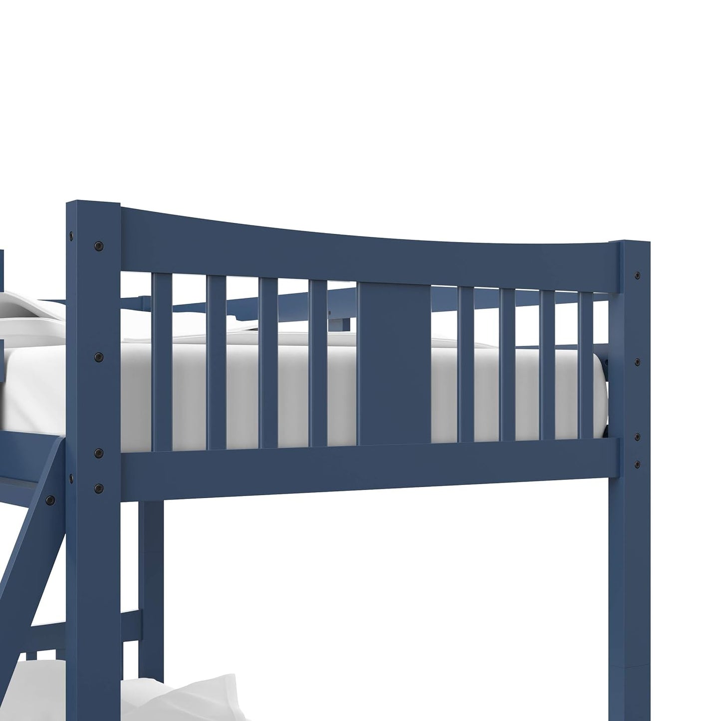 Storkcraft Caribou Twin-Over-Twin Bunk Bed (Navy) – GREENGUARD Gold Certified, Converts to 2 Individual Twin Beds