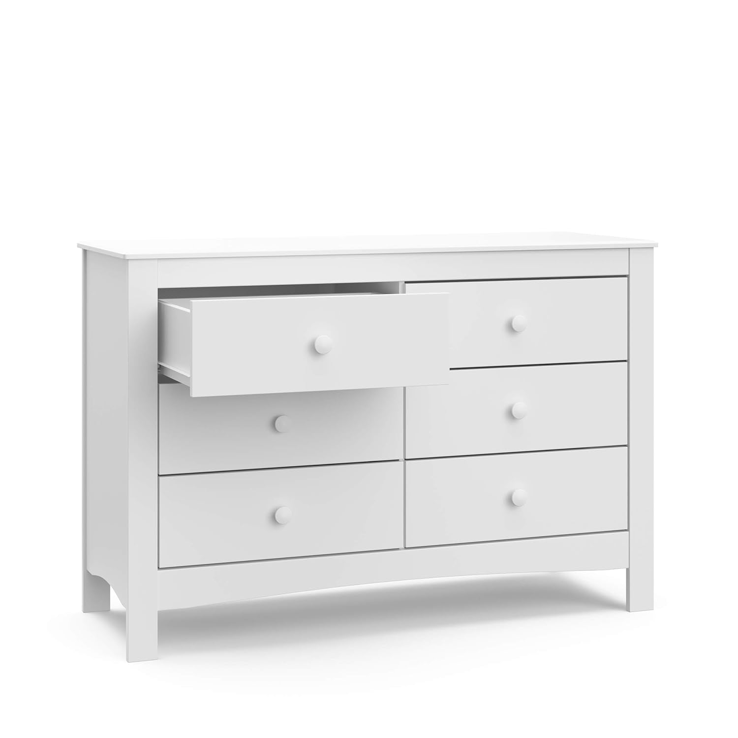 Graco Noah 6 Drawer Double Dresser (White) - GREENGUARD Gold Certified, 6 Drawer Double Dresser for Kids Bedroom or Nursery, Bedroom Furniture Dresser, Universal Design for Nursery and Kids Bedroom