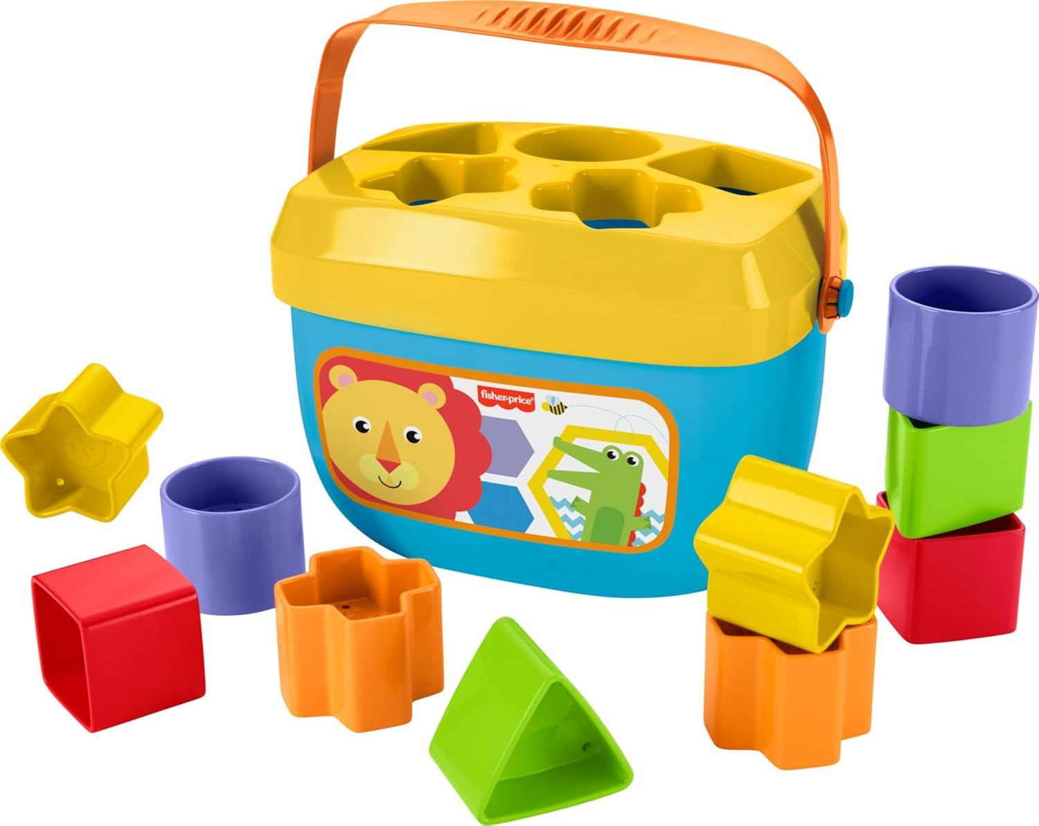 Fisher-Price Infant Toy Set, Baby’S First Blocks (10 Shapes) and Rock-A-Stack Ring Stacking Activity for Ages 6+ Months​