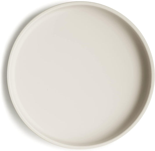 Mushie Classic Silicone Suction Plate | Bpa-Free Non-Slip Design (Ivory)