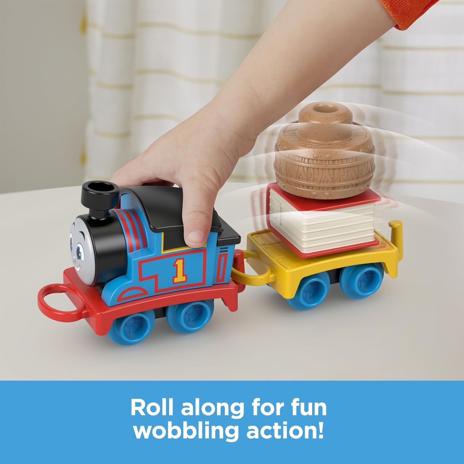 Thomas & Friends Toddler Toy My First Thomas Push-Along Train with Stacking Cargo for Kids Ages 18+ Months