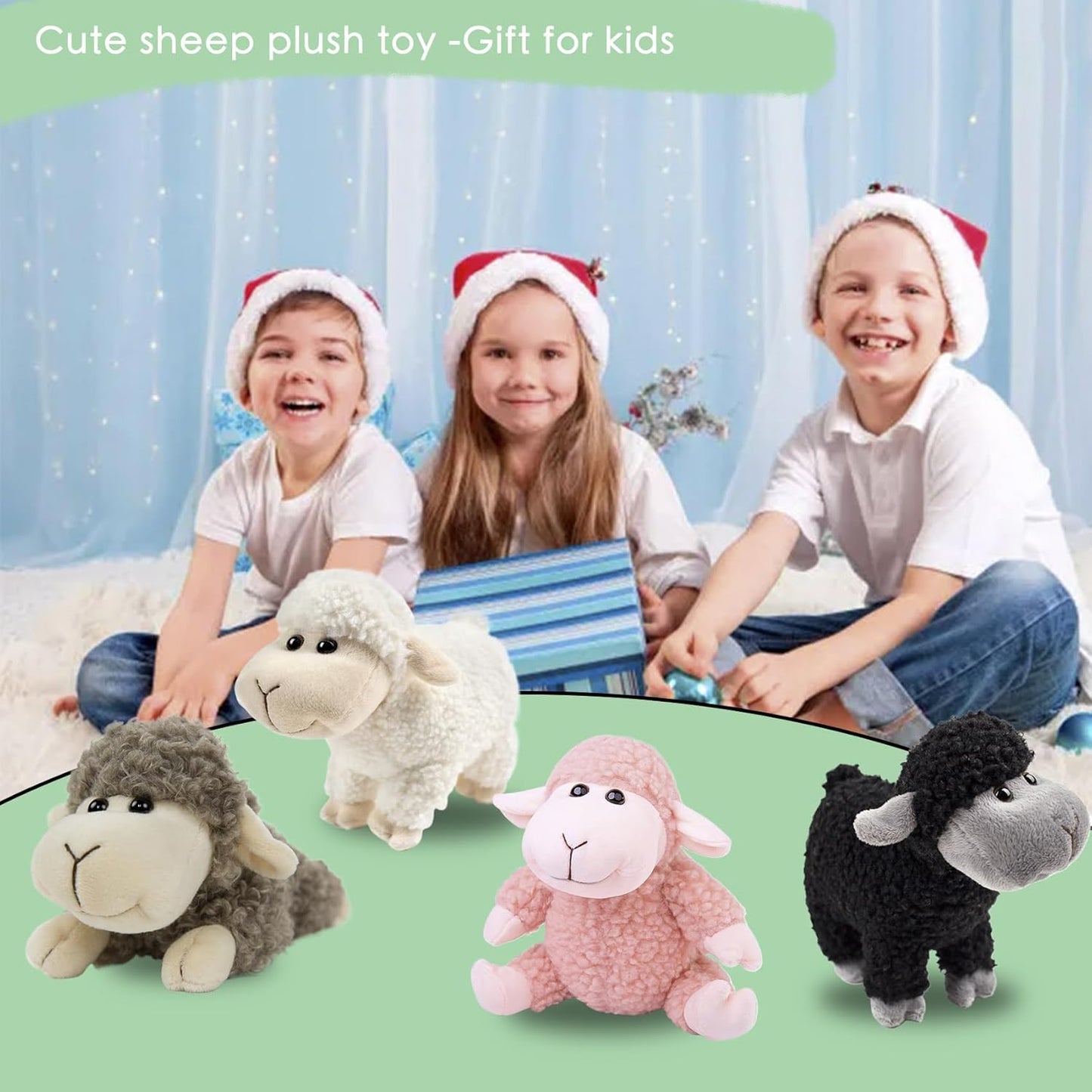 Tiny Heart Sheep Stuffed Animal, Sheep Plush Toy, Lamb Stuffed Animal Cute Soft Stuffed Lamb Kids Boys and Girls Birthday Home Decor Cuddly White Lamb Toys (Standing)