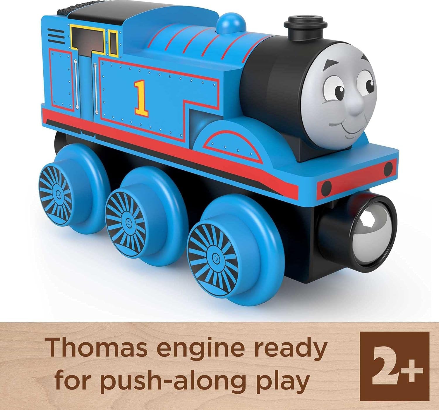 Thomas & Friends Wooden Railway Toy Train Thomas Push-Along Wood Engine for Toddlers & Preschool Kids Ages 2+ Years