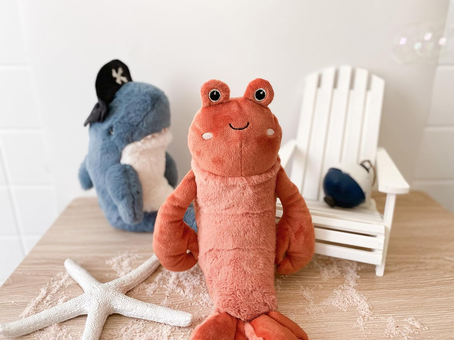 MON AMI Da Pinchi the Lobster Stuffed Animal 10”, Soft & Cuddy Plush Animal, Use as Toy/Nursery Room Décor, for Kids of All Ages, Ocean Animals