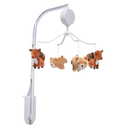 Bedtime Originals Animal Alphabet Bear/Fox Musical Baby Crib Mobile Soother Toy