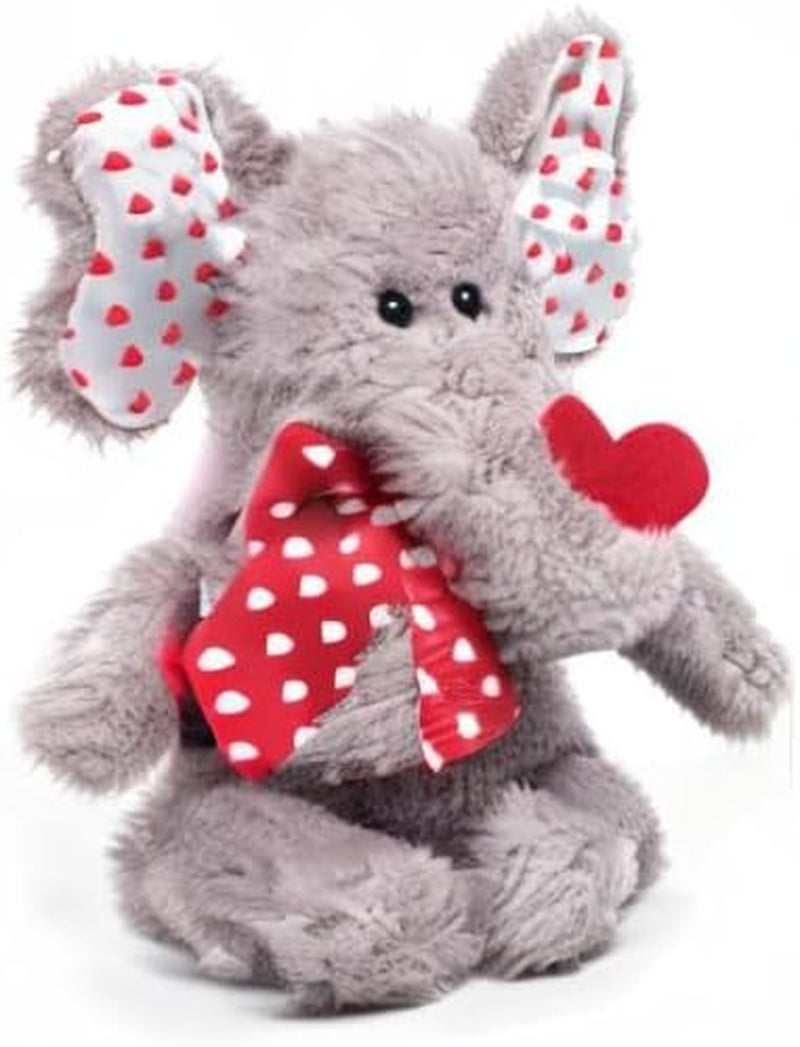 Bearington Hugh Loves You Valentine'S Stuffed Animal for Kids, 13 Inch Elephant Stuffed Animal, Ideal as a Valentine'S Day Gift